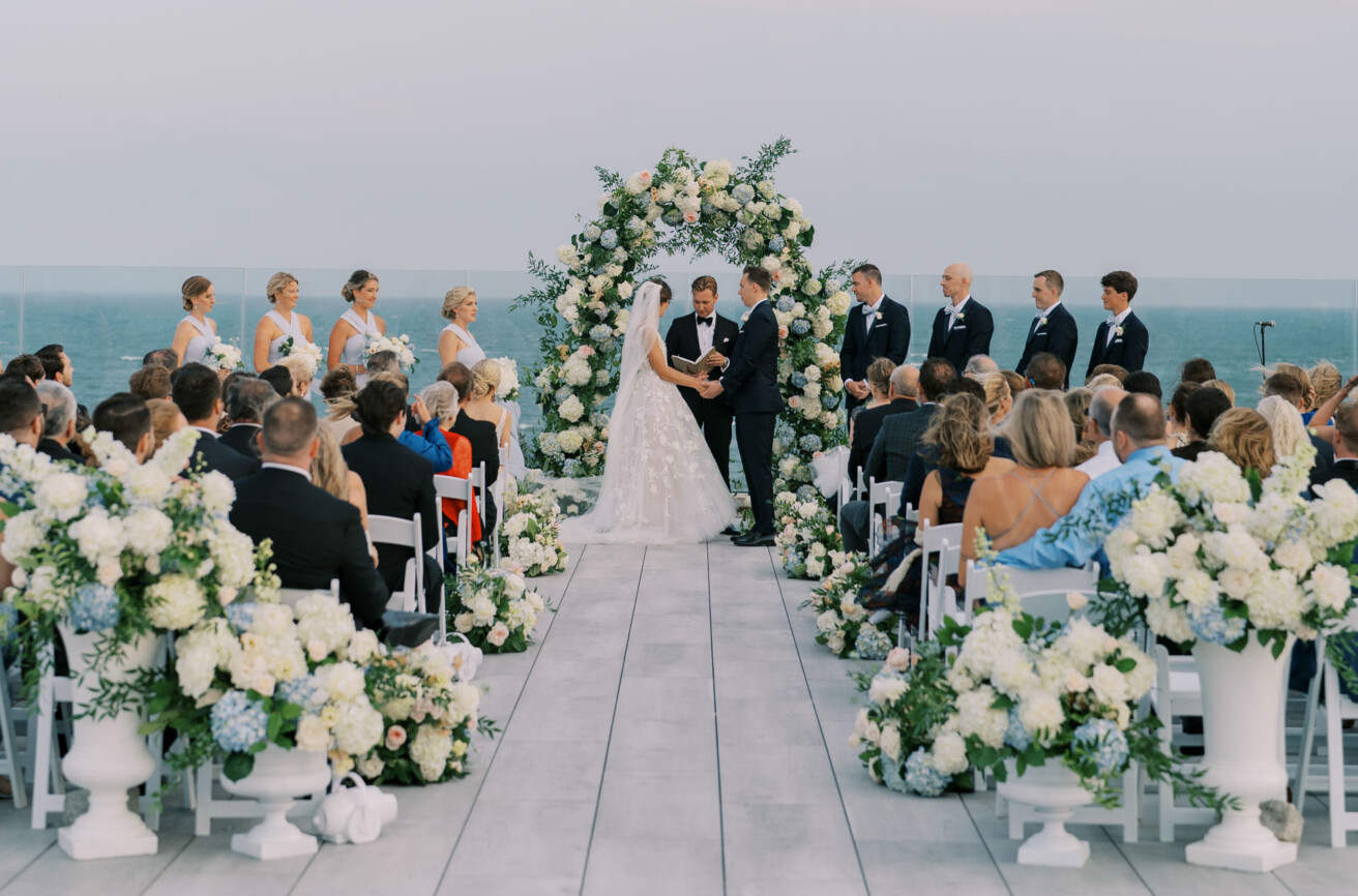 Beach wedding venue.